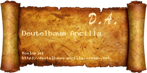 Deutelbaum Ancilla névjegykártya